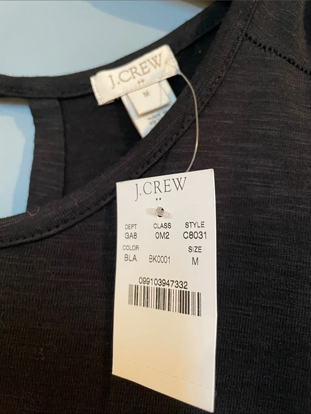 J. Crew Black Layered-Hem Sleeveless Tank medium M